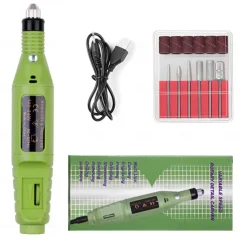 Electric Nail Drill Manicure & Pedicure Care Set Mini Nail Kit 6pcs Fuchsia Electric Nail Drill Kit with Accessories for Manicure & Pedicure Nail Art Pen