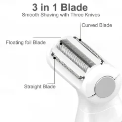 Electric Razors For Women For Leg Face Arm Bikini Armpit Pubic Hair Electric Shaver For Women Painless Cordless Battery Powered Portable Face Body Shavers