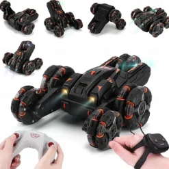 Electric Remote Control Five Wheel Swing Arm Drift Stunt Car Colorful Lighting Music Gesture Sensing Remote Control Car