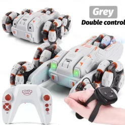 Electric Remote Control Five Wheel Swing Arm Drift Stunt Car Colorful Lighting Music Gesture Sensing Remote Control Car