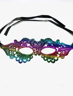 Elegant Black Lace Masquerade Mask for Women – Gothic Venetian Style Party and Halloween Costume Accessory