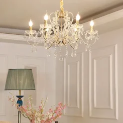Elegant Candle Crystals Chandeliers Modern Crystal Chandelier Chandeliers Pendant Ceiling Light Fixture Island Chandelier