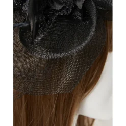 Elegant Fascinators Hats Linen Net Mesh Headpiece Kentucky Hat with Clip Headband Feather Floral Flower Mesh Net Wedding Evening Party Horse Race Ladies Day Headpiece Headwear