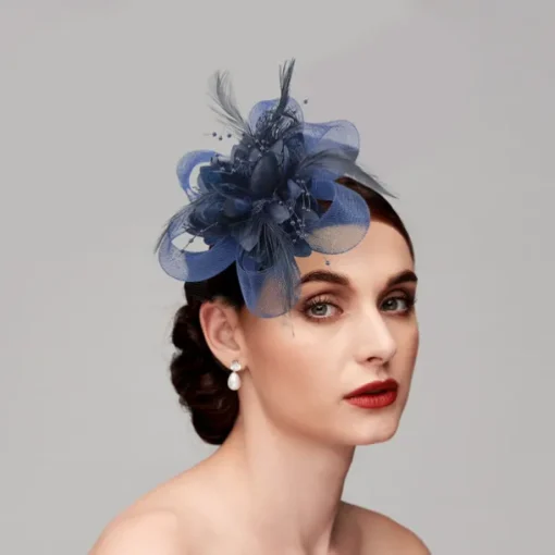 Elegant Feather Net Fascinators Hats with Feathers Fur Floral 1PC Special Occasion Kentucky Horse Race Ladies Day Headpiece dress to impress Race Day Dress