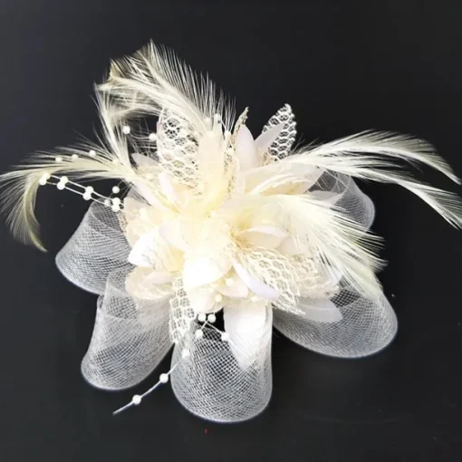Elegant Feather Net Fascinators Hats with Feathers Fur Floral 1PC Special Occasion Kentucky Horse Race Ladies Day Headpiece dress to impress Race Day Dress
