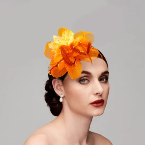 Elegant Feather Net Fascinators Hats with Feathers Fur Floral 1PC Special Occasion Kentucky Horse Race Ladies Day Headpiece dress to impress Race Day Dress