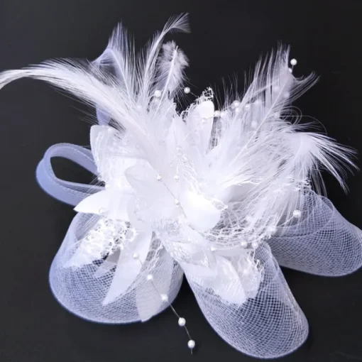 Elegant Feather Net Fascinators Hats with Feathers Fur Floral 1PC Special Occasion Kentucky Horse Race Ladies Day Headpiece dress to impress Race Day Dress