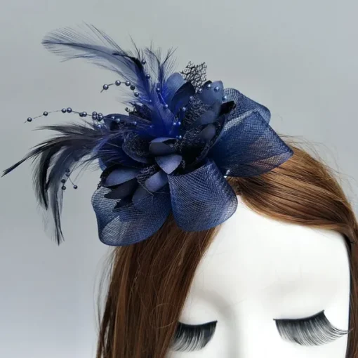 Elegant Feather Net Fascinators Hats with Feathers Fur Floral 1PC Special Occasion Kentucky Horse Race Ladies Day Headpiece dress to impress Race Day Dress