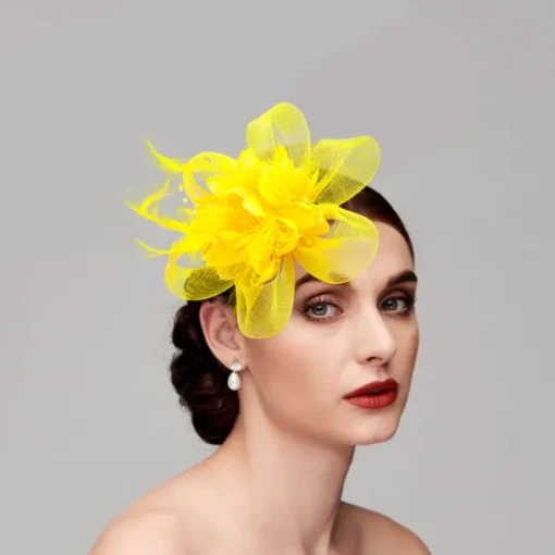 Elegant Feather Net Fascinators Hats with Feathers Fur Floral 1PC Special Occasion Kentucky Horse Race Ladies Day Headpiece dress to impress Race Day Dress
