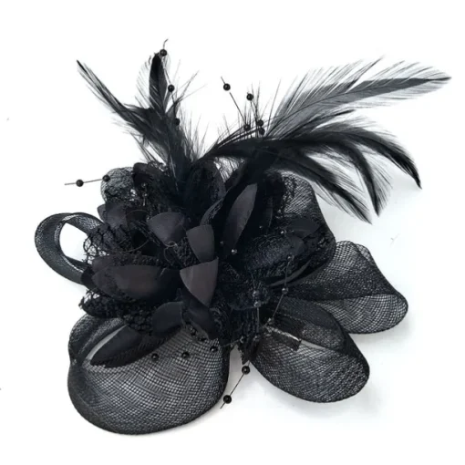 Elegant Feather Net Fascinators Hats with Feathers Fur Floral 1PC Special Occasion Kentucky Horse Race Ladies Day Headpiece dress to impress Race Day Dress