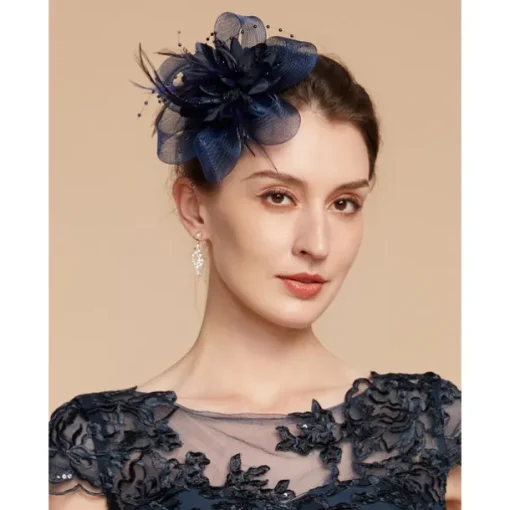 Elegant Feather Net Fascinators Hats with Feathers Fur Floral 1PC Special Occasion Kentucky Horse Race Ladies Day Headpiece dress to impress Race Day Dress