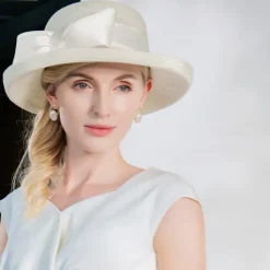 Elegant Princess Polyester Hats with Bow(s) / Flower / Pure Color 1PC Party / Evening / Tea Party / Melbourne Cup Headpiece