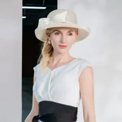 Elegant Princess Polyester Hats with Bow(s) / Flower / Pure Color 1PC Party / Evening / Tea Party / Melbourne Cup Headpiece