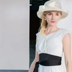 Elegant Princess Polyester Hats with Bow(s) / Flower / Pure Color 1PC Party / Evening / Tea Party / Melbourne Cup Headpiece