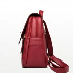 Elegant PU Leather Backpack for School and Travel - Stylish and Durable with Multiple Color Options, Perfect for Students, Back to School