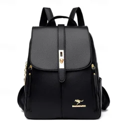Elegant PU Leather Backpack for School and Travel - Stylish and Durable with Multiple Color Options, Perfect for Students, Back to School