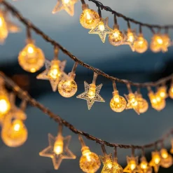 Elegant Wedding Party Reception Solar Outdoor Waterproof Camping Canopy Lights – 5M, 10M, 20M Dimmable Flashing String Lights, USB/Solar Powered for Tent, Patio Decor