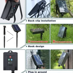 Elegant Wedding Party Reception Solar Outdoor Waterproof Camping Canopy Lights – 5M, 10M, 20M Dimmable Flashing String Lights, USB/Solar Powered for Tent, Patio Decor