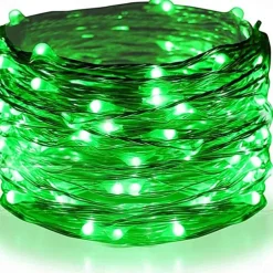 Elegant Wedding Party Reception St. Patrick's Day Green LED Lights, 8 Modes, 5m-20m USB, Waterproof Silver Copper Wire, with Remote, for Home Decoration