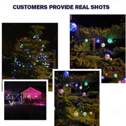 Elegant Wedding Party Reception Solar LED String Lights - Moroccan Ball Outdoor Garden Lights, Waterproof 10M-50LED, 7M-30LED, 5M-20LED Globe Lanterns for Home Decoration