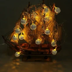 Elegant Wedding Party Reception Solar LED String Lights - Moroccan Ball Outdoor Garden Lights, Waterproof 10M-50LED, 7M-30LED, 5M-20LED Globe Lanterns for Home Decoration