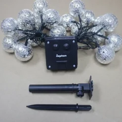 Elegant Wedding Party Reception Solar LED String Lights - Moroccan Ball Outdoor Garden Lights, Waterproof 10M-50LED, 7M-30LED, 5M-20LED Globe Lanterns for Home Decoration