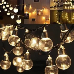 Elegant Wedding Party Reception 5M Outdoor Solar String Lights with G50 Bulbs – IP65 Waterproof LED for Wedding, Garden, Patio & Café