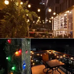 Elegant Wedding Party Reception 5M Outdoor Solar String Lights with G50 Bulbs – IP65 Waterproof LED for Wedding, Garden, Patio & Café