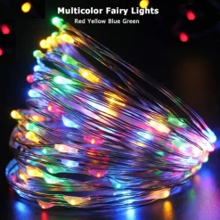 Elegant Wedding Party Reception 100LED Twinkle Star Copper Wire Fairy String Lights – 33ft USB Powered with Remote, 8 Modes for Home Garden Decor