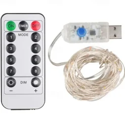 Elegant Wedding Party Reception 20M 200LED Copper Wire Fairy Lights – USB Plug 8 Modes Remote Control Waterproof for Home Garden Patio Decor