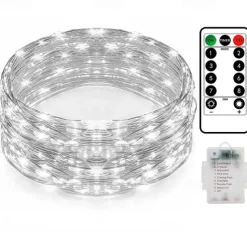 Elegant Wedding Party Reception 10M 100LED Copper Wire USB Plug-in Fairy String Lights with Remote - 8 Modes Waterproof for Birthday, Room, Valentine's Day