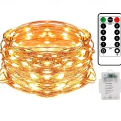Elegant Wedding Party Reception 10M 100LED Copper Wire USB Plug-in Fairy String Lights with Remote - 8 Modes Waterproof for Birthday, Room, Valentine's Day