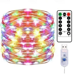 Elegant Wedding Party Reception 10M 100LED Copper Wire USB Plug-in Fairy String Lights with Remote - 8 Modes Waterproof for Birthday, Room, Valentine's Day