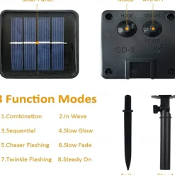 Elegant Wedding Party Reception LED Solar Outdoor String Lights - 7M-50LEDs to 12M-100LEDs, Waterproof 8 Modes for Garden, Christmas Tree, Patio, Home Decor