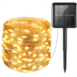 Elegant Wedding Party Reception 20M 200LED Solar String Lights - Waterproof, 8 Modes, Outdoor Fairy Lights for Garden Holiday Decor