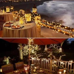 Elegant Wedding Party Reception 20M 200LED Solar String Lights - Waterproof, 8 Modes, Outdoor Fairy Lights for Garden Holiday Decor