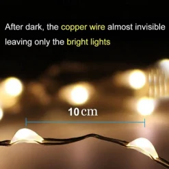 Elegant Wedding Party Reception 20M 200LED Solar String Lights - Waterproof, 8 Modes, Outdoor Fairy Lights for Garden Holiday Decor