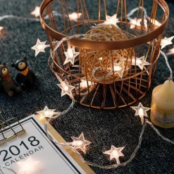 Elegant Wedding Party Reception LED Star String Lights - 1.5M 10LEDs, 3M 20LEDs, USB/Battery Powered Garland for Outdoor Holiday Decor