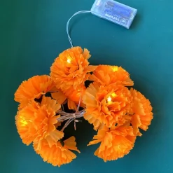 Elegant Wedding Reception Party 10LED Marigold Garland String Lights Battery Operated 1.5M/3M for Day of the Dead Home Decor
