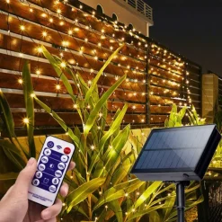 Elegant Wedding Reception Party Solar Net Mesh Lights 3M*2M 200LEDs with Remote Fence String Light IP65 Outdoor Waterproof/8 Modes/Timer/ for Garden/Porch/Wedding