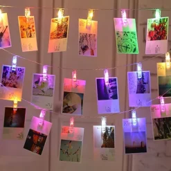 Elegant Wedding Reception Party LED Photo String Lights 4M with 40 Photo Clips 40 LED for Dorm Bedroom Wall Decor Wedding Decorations Battery Powered or USB Fairy Twinkle Lights Hanging Photos Cards