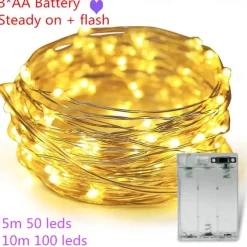 Elegant Wedding Reception Party LED String Lights USB/Battery Powered Copper Wire Fairy Lights Garland for Party Wedding Christmas Lights Decor