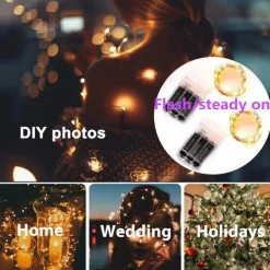 Elegant Wedding Reception Party LED String Lights USB/Battery Powered Copper Wire Fairy Lights Garland for Party Wedding Christmas Lights Decor