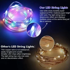 Elegant Wedding Reception Party 5m 10m Fairy LED Lights USB Dream Color Smart String Light Remote APP Controller for Room Wedding Christmas Tree Decoration