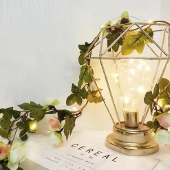 Elegant Wedding Reception Party 2.2M LED Fairy String Lights - 20 Rose Flower Decor String Lights for Christmas, Weddings, Valentine's & Parties AA Battery Powered