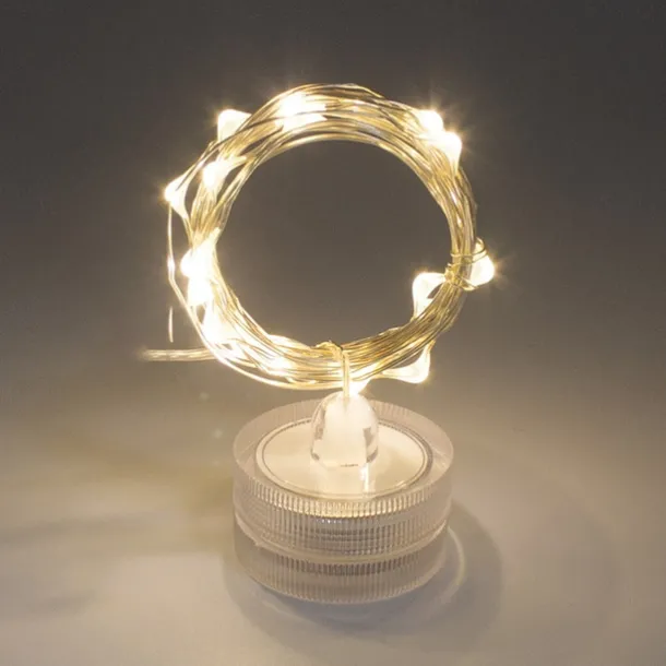 Elegant Wedding Reception Party 10pcs Waterproof LED Candles String Lights 1m 2m Copper Wire String Garland Submersible Vase Bottle Fairy Lamp for Christmas Wedding