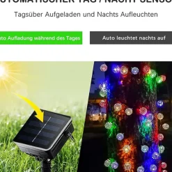 Elegant Wedding Reception Party Solar Moroccan String Lights LED Globe Fairy Lights Outdoor Waterproof 8 Lighting Modes IP65 Waterproof Ball Light Christmas Wedding Party Garden Holiday Decoration