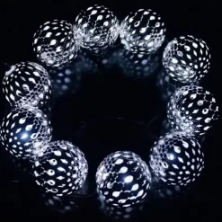 Elegant Wedding Reception Party Solar Moroccan String Lights LED Globe Fairy Lights Outdoor Waterproof 8 Lighting Modes IP65 Waterproof Ball Light Christmas Wedding Party Garden Holiday Decoration