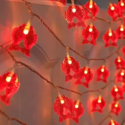 Elegant Wedding Reception Party 3M/6M LED String Light New Year's Decoration Wedding Birthday Party Supplies Chinese Knot Lantern Spring Festival Christmas Lamp