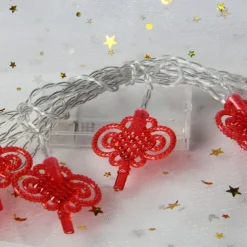 Elegant Wedding Reception Party 3M/6M LED String Light New Year's Decoration Wedding Birthday Party Supplies Chinese Knot Lantern Spring Festival Christmas Lamp